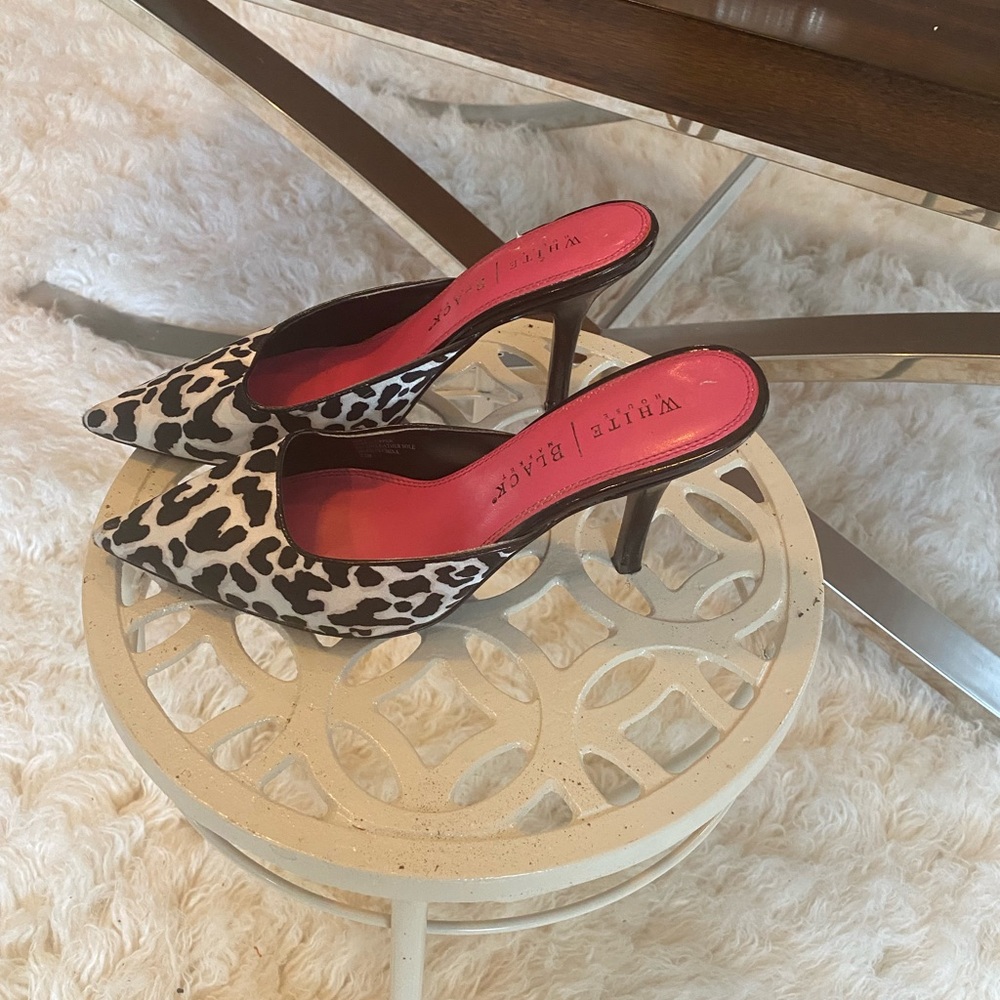 Pointy Toe High Heel Animal Print Mule. - Picture 3 of 5